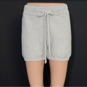 Anthropologie One Grey Day light gray drawstring shorts NWT size S. Retail $148